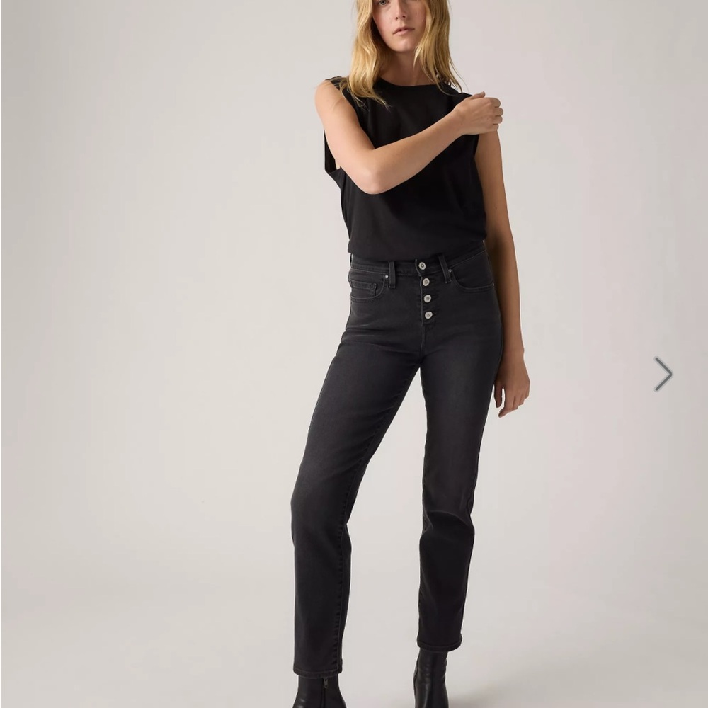Levi's Women's 724 High Rise straight button fly Jeans